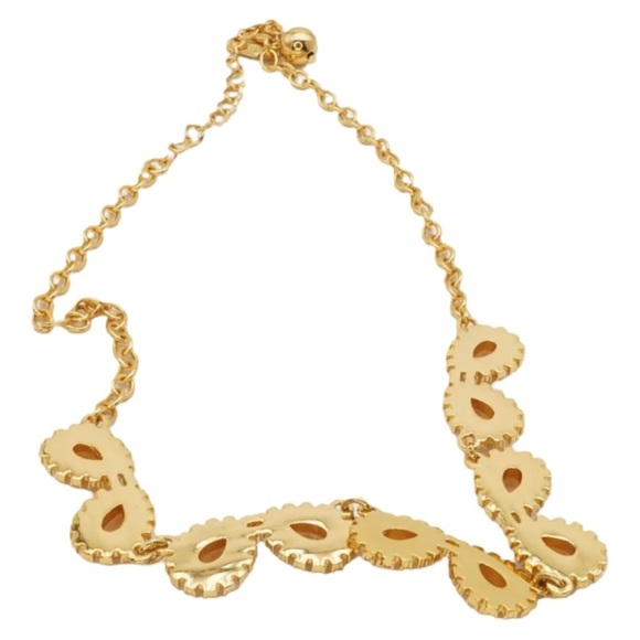 KATE SPADE • Light Orange Peach Balloon Statement Collar Necklace - Picture 4 of 7